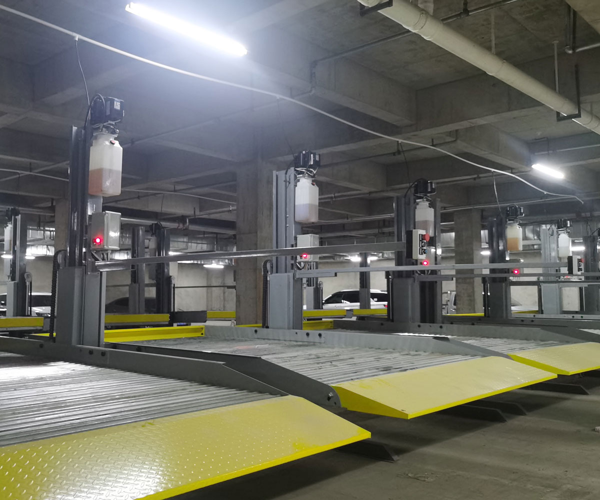 彭山兩層升降橫移機械式立體車庫改造