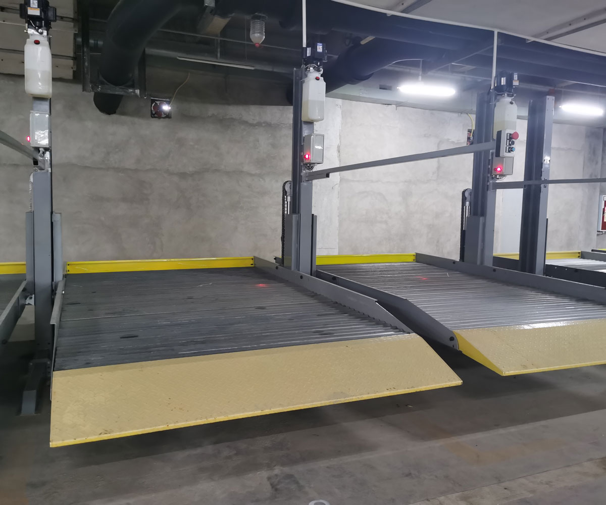新津兩層升降平移機械車庫租賃
