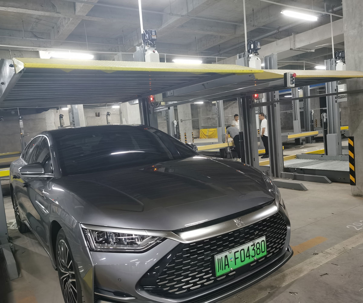 理縣2層簡易升降立體停車場安裝