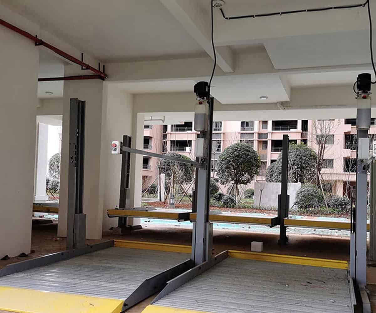 新津升降橫移式立體停車過驗收