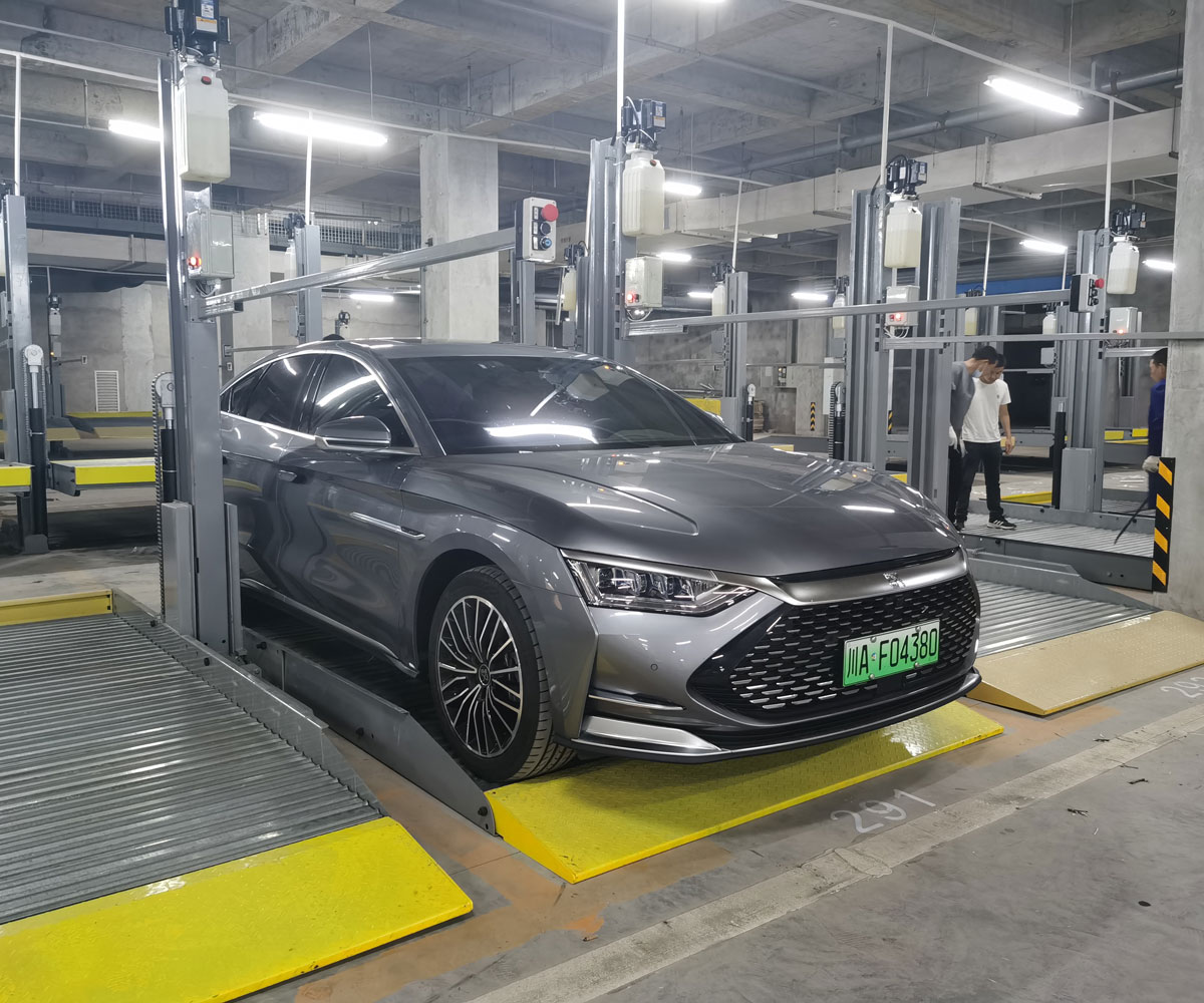 理縣雙層升降平移式機械停車場安裝