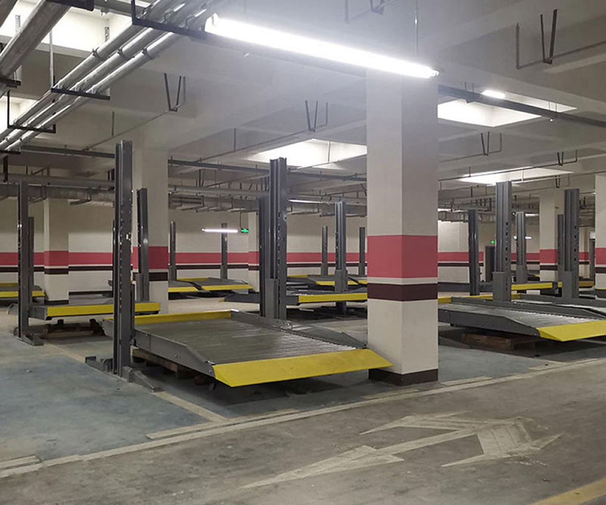 青白江二層升降式立體車庫短租